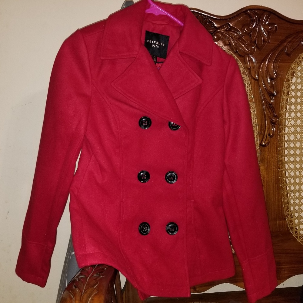 Celebrity Pink Pea Coat